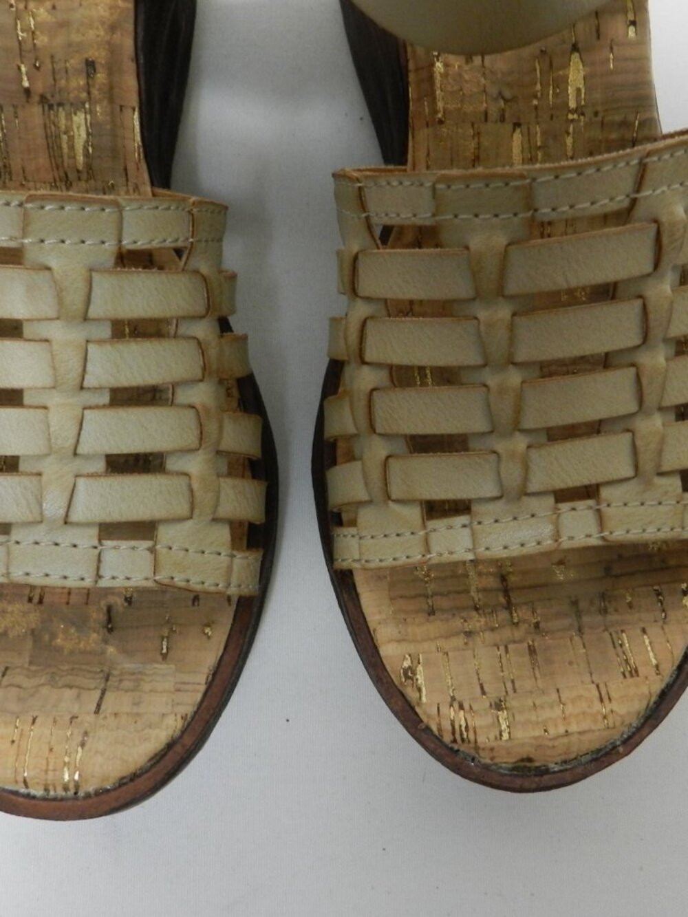 Korks Kork Ease Marley Leather Wedge slingback taupe sandals comfort Size Sz 6 - Picture 2 of 13